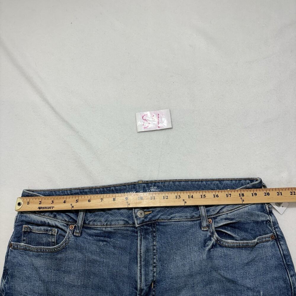 Old Navy Women's 20 High Rise Curvy O.G. Straight Ripped Blue Jeans (40x28) - Picture 10 of 13